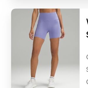 lululemon athletica winder train High-Rise Lavender Bike Shorts pockets
